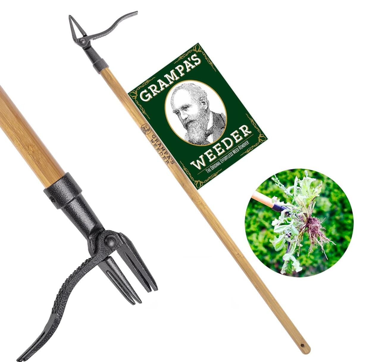 Grampa's Weeder - The Original Stand Up Weed Puller Tool with Long Handle